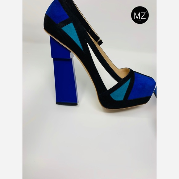 Aperlai Geisha color block suede pump - Picture 7 of 7